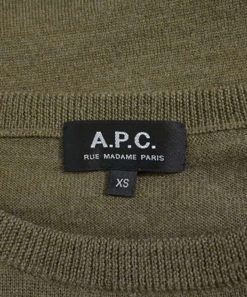 A.P.C.（アーペーセー）ニット・セーター カーキ サイズ:XS メンズ/2200723371229
