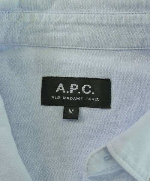 A.P.C.（アーペーセー）カジュアルシャツ 青 サイズ:M メンズ/2200684925080