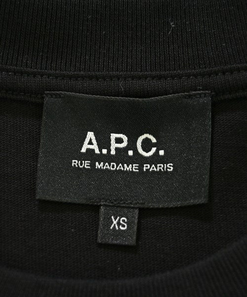 A.P.C.（アーペーセー）Tシャツ・カットソー 黒 サイズ:XS メンズ/2200685322031