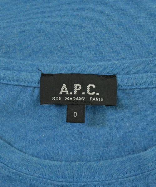 A.P.C.（アーペーセー）Tシャツ・カットソー 青 サイズ:0(XS位) メンズ/2200681321113