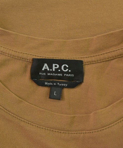 A.P.C.（アーペーセー）Tシャツ・カットソー 茶 サイズ:L メンズ/2200686873129