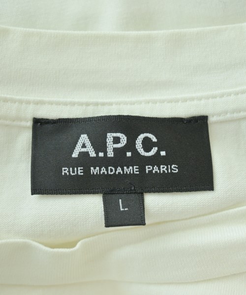 A.P.C.（アーペーセー）Tシャツ・カットソー 白 サイズ:L メンズ/2200688280031