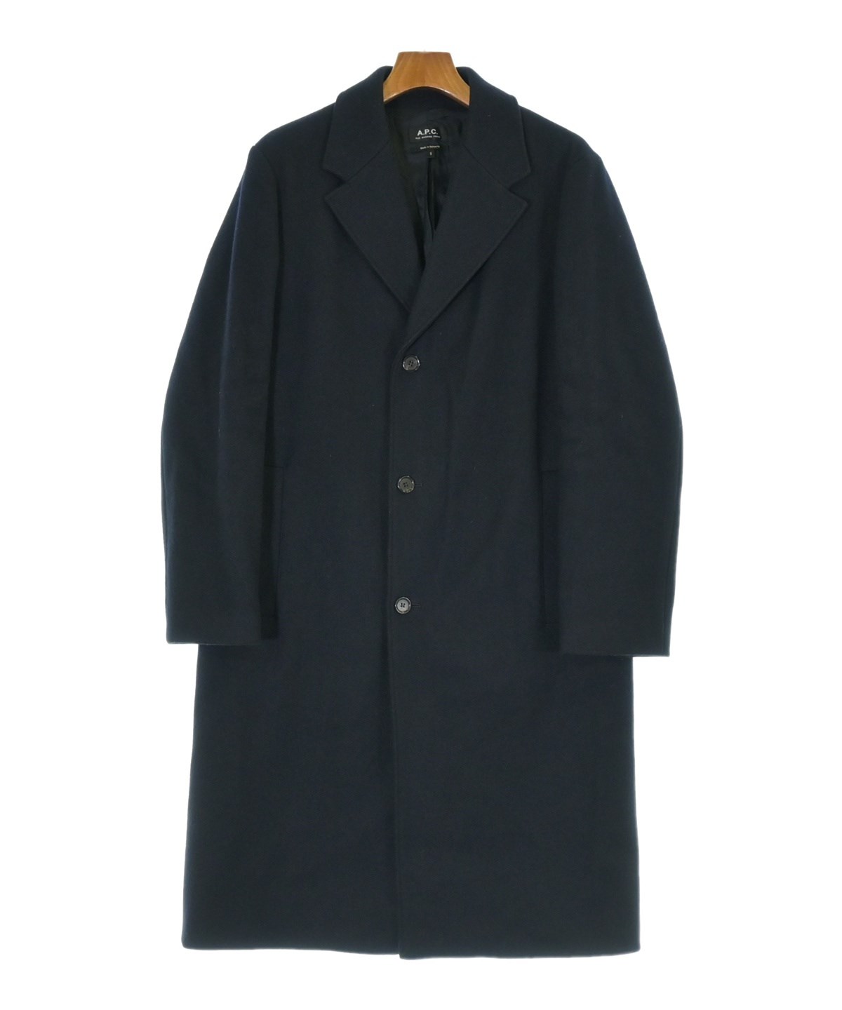 A.P.C. チェスターコート ブラック Sサイズ アーペーセー A.P.C.（アーペーセー）チェスターコート 紺 サイズ:S メンズ
