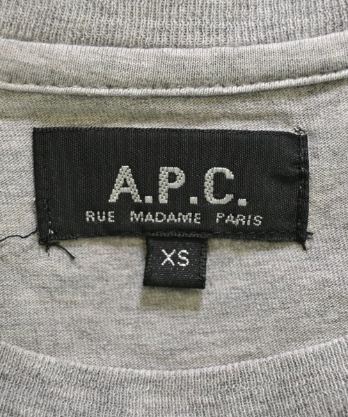 A.P.C.（アーペーセー）Tシャツ・カットソー グレー サイズ:XS メンズ/2200689031045