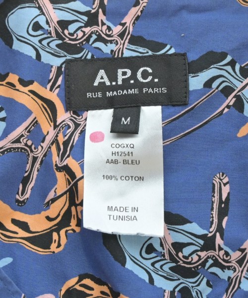 A.P.C.（アーペーセー）カジュアルシャツ 青 サイズ:M メンズ/2200690908046