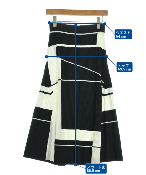 DES PRES（デプレ）ロング・マキシ丈スカート 黒 サイズ:32(XXS位) レディース/2200631276029