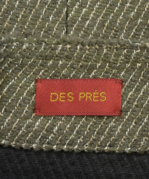 DES PRES（デプレ）ノーカラージャケット カーキ サイズ:34(XXS位) レディース/2200635364128
