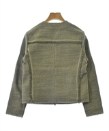 DES PRES（デプレ）ノーカラージャケット カーキ サイズ:34(XXS位) レディース/2200635364128