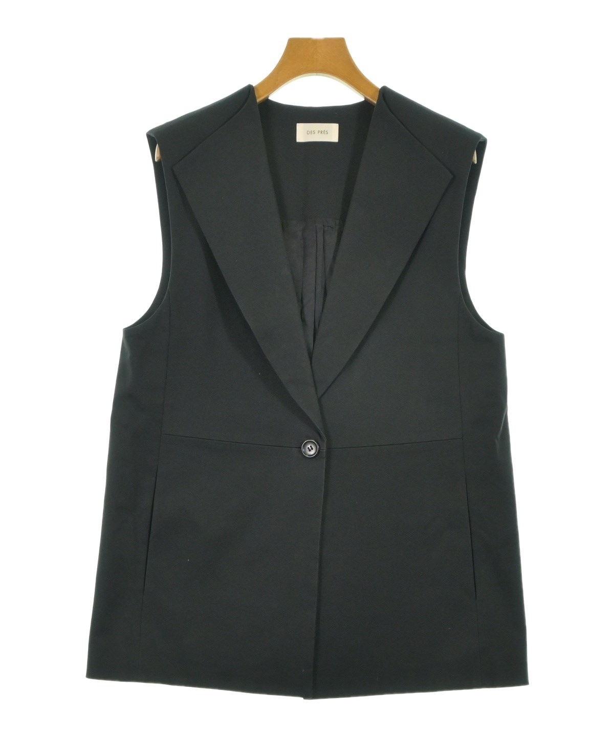 【中古】デプレ DES PRES トゥモローランド ヘンプツイル 4ポケットジレ ベスト F 黒 ブラック /CX ■OS レディース DES PRES（デプレ）その他 黒 サイズ:F レディース/2200634602078