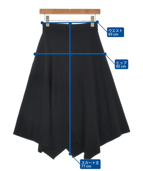 DES PRES（デプレ）ロング・マキシ丈スカート 黒 サイズ:32(XXS位) レディース/2200613858076