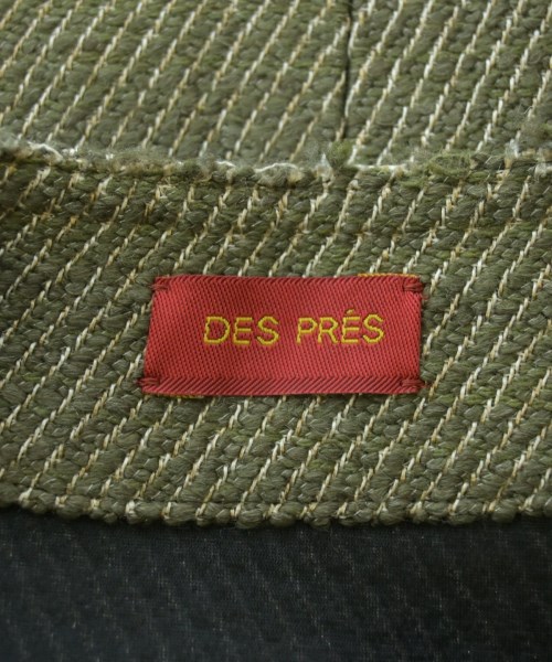 DES PRES（デプレ）ノーカラージャケット カーキ サイズ:40(L位) レディース/2200608706047