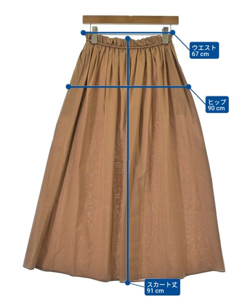 DES PRES（デプレ）ロング・マキシ丈スカート 茶 サイズ:34(XS位) レディース/2200614062083