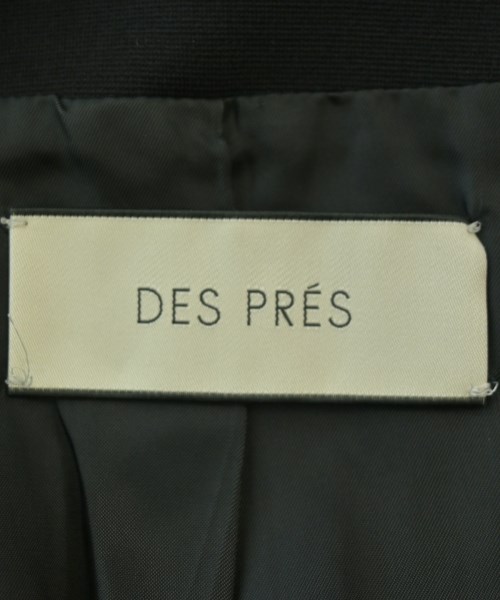 DES PRES（デプレ）ノーカラージャケット 黒 サイズ:36(M位) レディース/2200688621018
