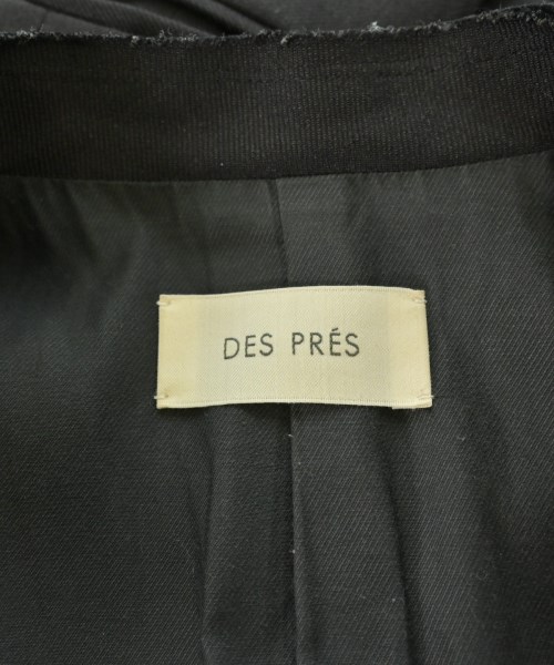 DES PRES（デプレ）ノーカラージャケット 黒 サイズ:F レディース/2200698338067