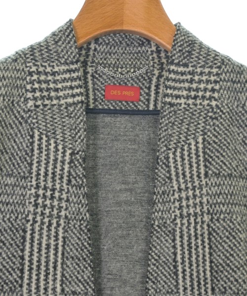 DES PRES（デプレ）ノーカラージャケット グレー サイズ:36(S位) レディース/2200641489013
