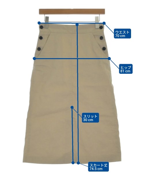 DES PRES（デプレ）ひざ丈スカート ベージュ サイズ:34(M位) レディース/2200638316148