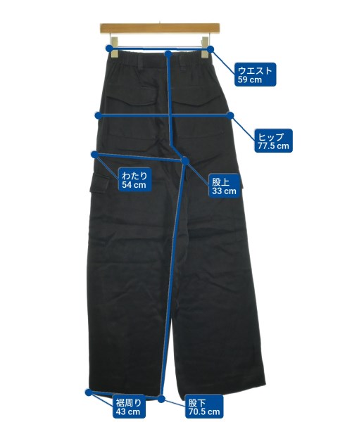 DES PRES（デプレ）カーゴパンツ 黒 サイズ:32(S位) レディース/2200644654166