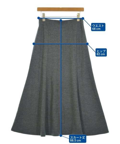 DES PRES（デプレ）ロング・マキシ丈スカート グレー サイズ:36(S位) レディース/2200645206104