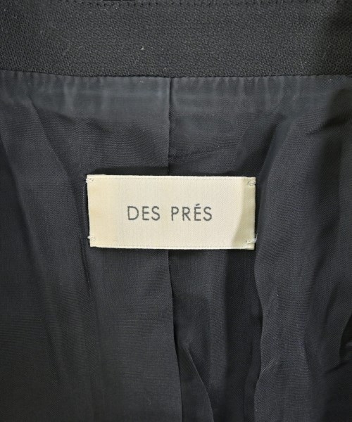 DES PRES（デプレ）テーラードジャケット 黒 サイズ:36(S位) レディース/2200696310133