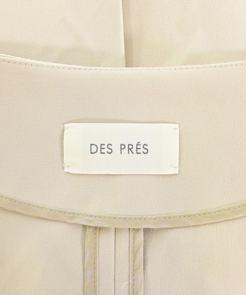 DES PRES（デプレ）ノーカラージャケット ベージュ サイズ:36(S位) レディース/2200704094048
