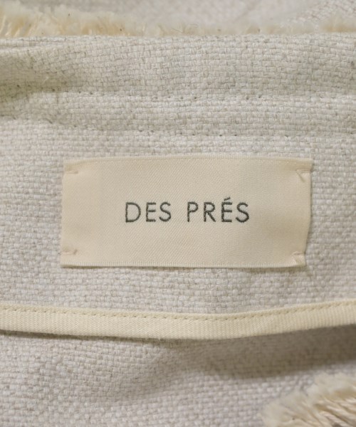 DES PRES（デプレ）ノーカラージャケット 白 サイズ:F レディース/2200704588011