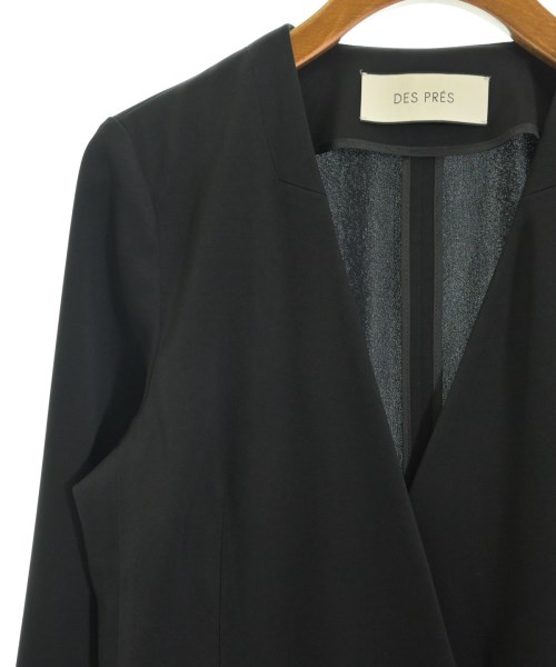 DES PRES（デプレ）ノーカラージャケット 黒 サイズ:36(S位) レディース/2200667200067