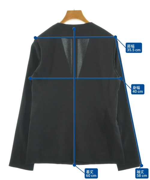 DES PRES（デプレ）ノーカラージャケット 黒 サイズ:36(S位) レディース/2200667200067