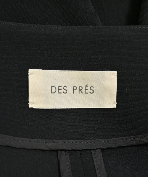 DES PRES（デプレ）ノーカラージャケット 黒 サイズ:36(S位) レディース/2200683568042