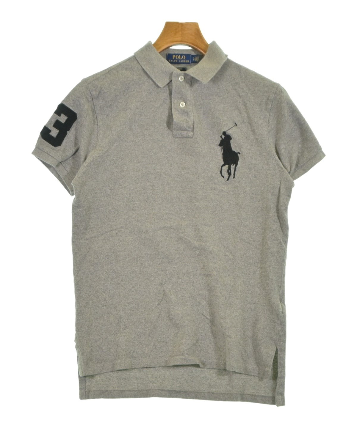【未使用紙タグ付】POLO RALPH LAUREN ポロシャツ 濃グレー S 未使用紙タグ付】POLO RALPH LAUREN ポロシャツ 濃グレー S 新品