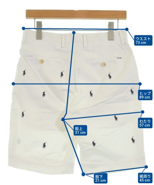 Polo Ralph Lauren（ポロラルフローレン）ショートパンツ 白 サイズ:28(S位) メンズ/2200674626034