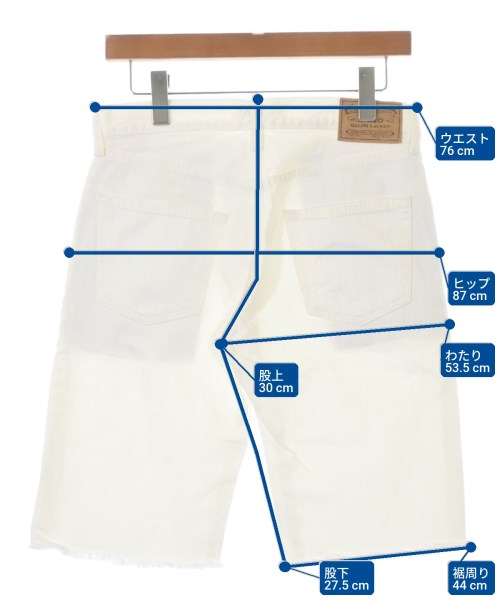 Polo Ralph Lauren（ポロラルフローレン）ショートパンツ 白 サイズ:26(XS位) メンズ/2200690048025