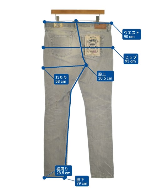 Polo Ralph Lauren（ポロラルフローレン）デニムパンツ グレー サイズ:32(L位) メンズ/2200657882013