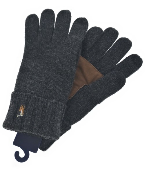 Polo Ralph Lauren（ポロラルフローレン）手袋 グレー サイズ:ONE メンズ/2200704170391