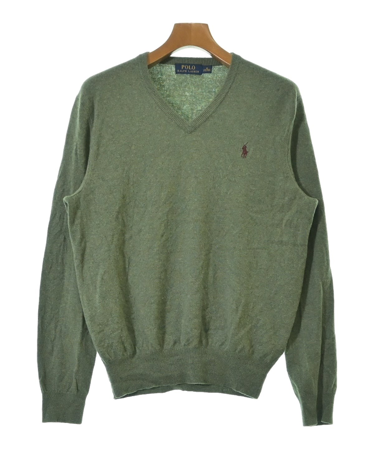 RALPH LAUREN ニット セーター カーキ ビンテージ加工 rrl Polo Ralph