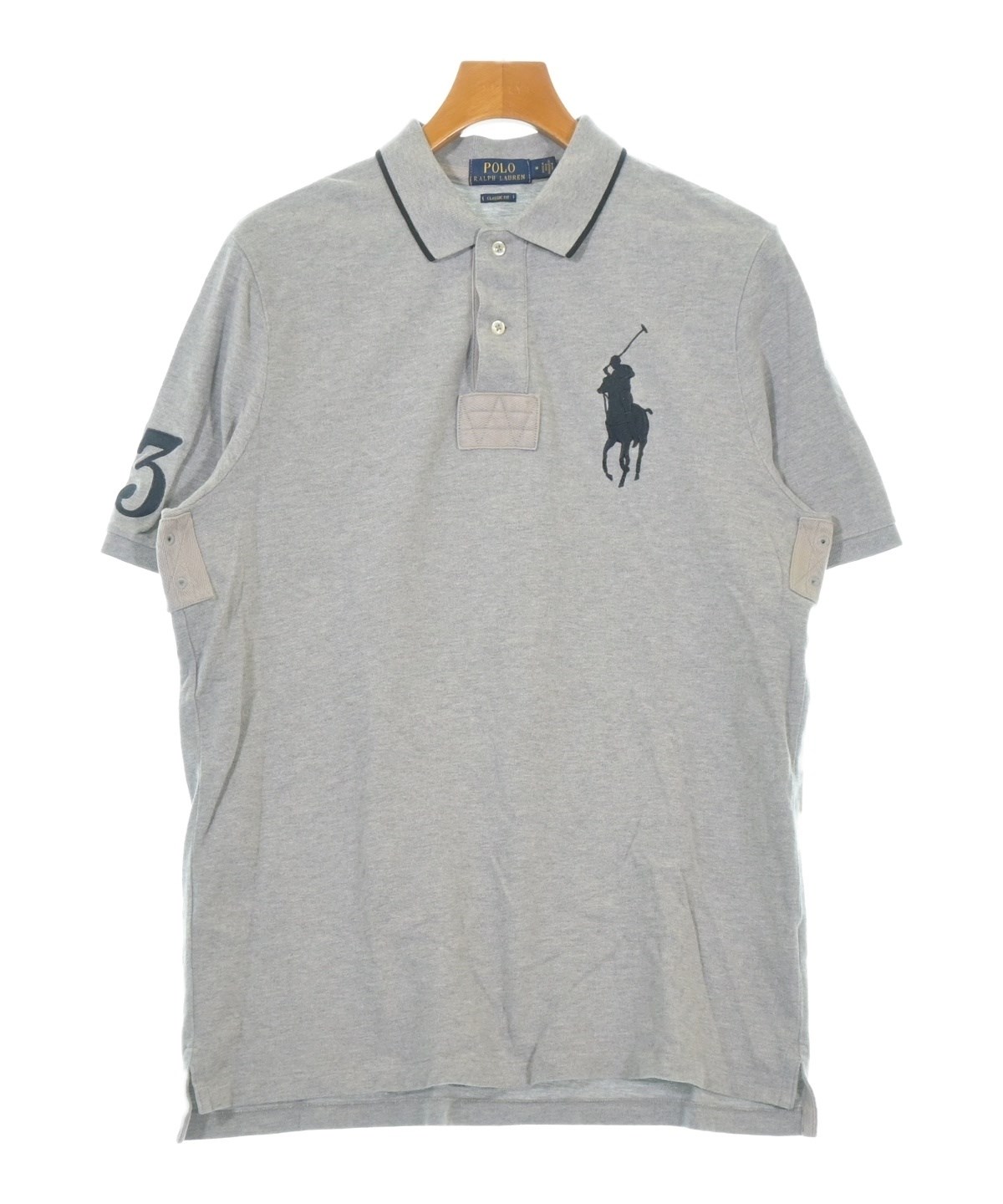 そう【極美品✨】 現行タグ ラルフローレン ポロベア ポロシャツ グレー Polo Ralph Lauren（ポロラルフローレン）ポロシャツ グレー サイズ:M