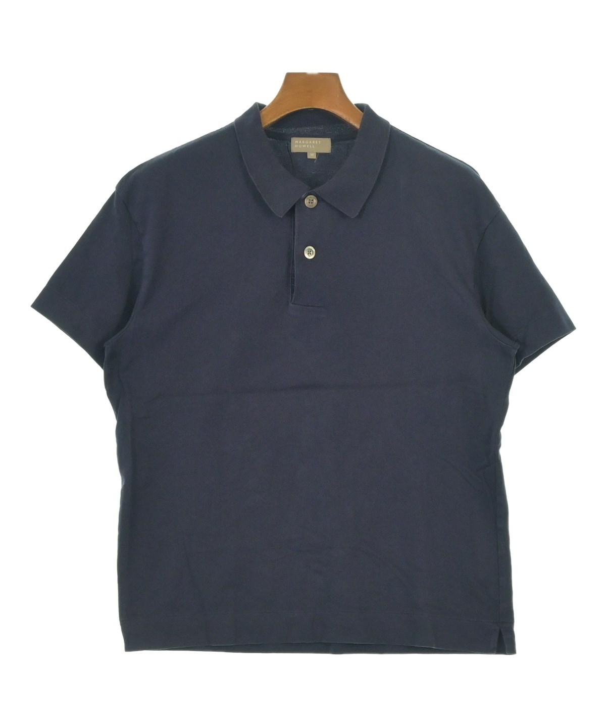 マーガレットハウエル　黒ポロシャツ MARGARET HOWELL マーガレットハウエル 長袖ニットポロシャツ黒 - メルカリ