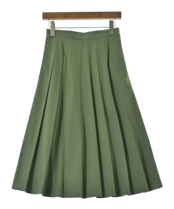 マーガレットハウエル シルクタックスカート黄緑【II】 MARGARET HOWELL（マーガレットハウエル）ロング・マキシ丈スカート 緑