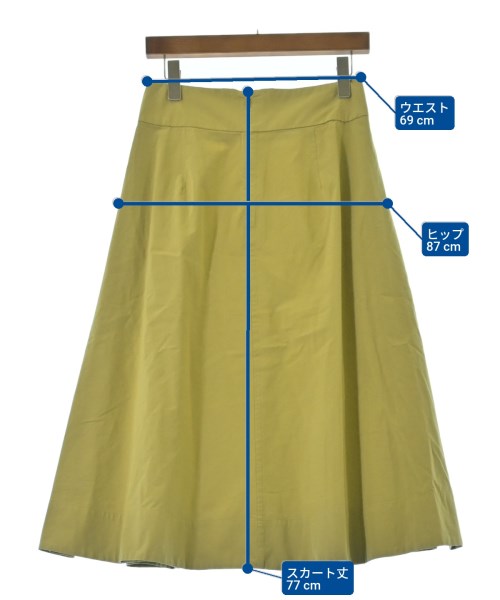 MARGARET HOWELL（マーガレットハウエル）ロング・マキシ丈スカート 黄 サイズ:1(S位) レディース/2200629710290