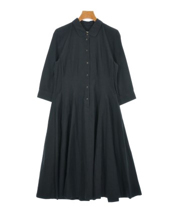 ✨美品✨ MARGARET HOWELL ネイビー ワンピース 2 MARGARET HOWELL コットン ワンピース 七分袖 ネイビー Fサイズ