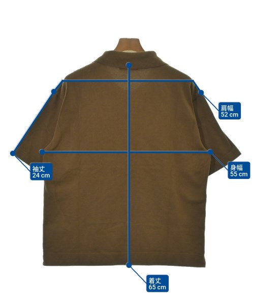 MARGARET HOWELL（マーガレットハウエル）ポロシャツ 茶 サイズ:L メンズ/2200624462118