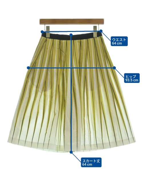 MARGARET HOWELL（マーガレットハウエル）ロング・マキシ丈スカート 黄 サイズ:1(S位) レディース/2200617318095