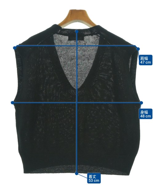 MARGARET HOWELL（マーガレットハウエル）ベスト 黒 サイズ:2(M位) レディース/2200615351452