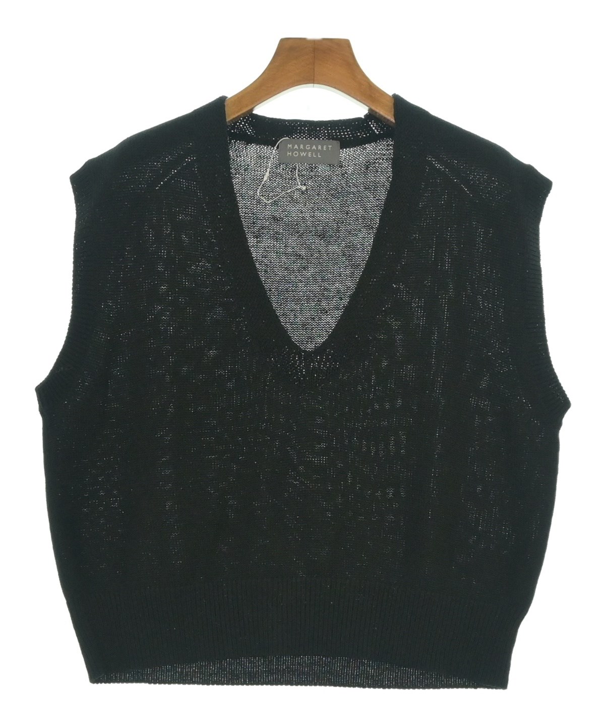 MARGARET HOWELL（マーガレットハウエル）ベスト 黒 サイズ:2(M位