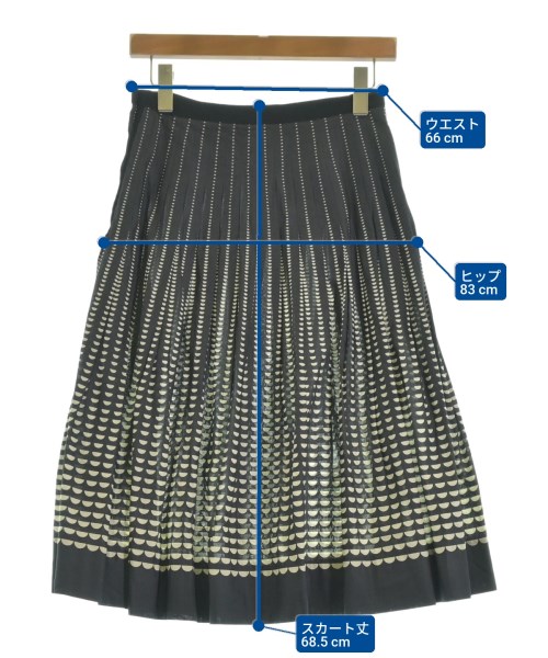 MARGARET HOWELL（マーガレットハウエル）ひざ丈スカート 黒 サイズ:2(M位) レディース/2200618666096