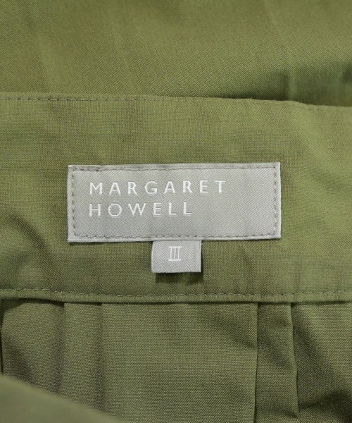 MARGARET HOWELL（マーガレットハウエル）ひざ丈スカート カーキ サイズ:3(L位) レディース/2200608832012