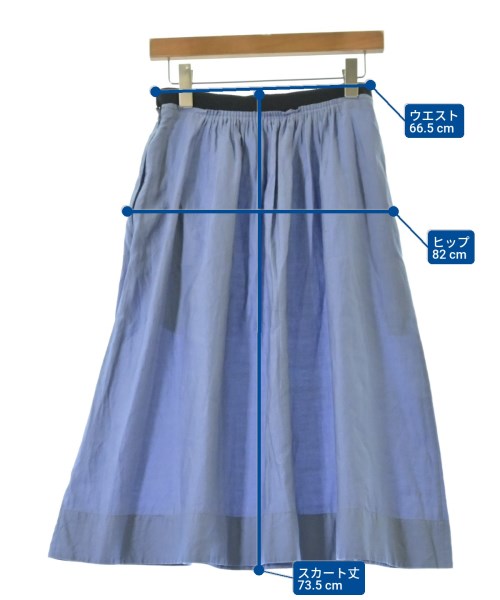 MARGARET HOWELL（マーガレットハウエル）ひざ丈スカート 青 サイズ:1(S位) レディース/2200617131267