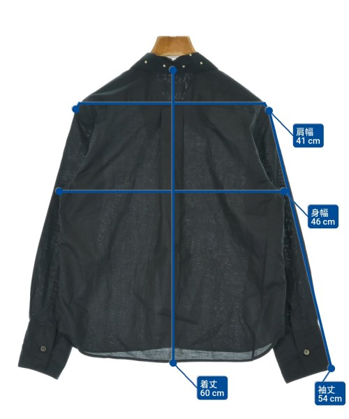 MARGARET HOWELL（マーガレットハウエル）カジュアルシャツ 黒 サイズ:1(S位) レディース/2200673577023