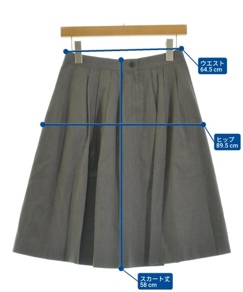 MARGARET HOWELL（マーガレットハウエル）ひざ丈スカート グレー サイズ:1(S位) レディース/2200652306057