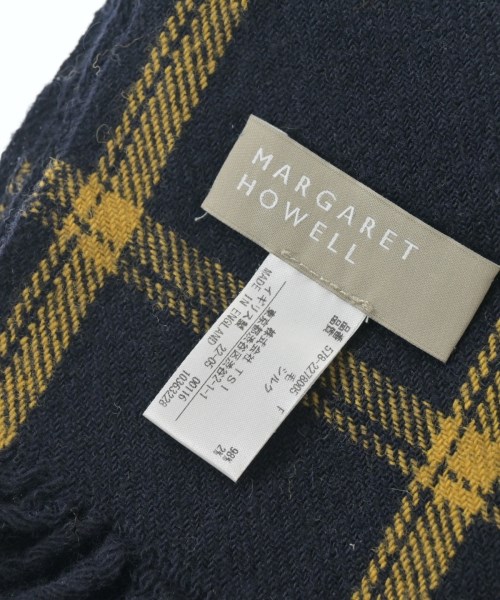 MARGARET HOWELL（マーガレットハウエル）マフラー 紺 サイズ:- レディース/2200658048081