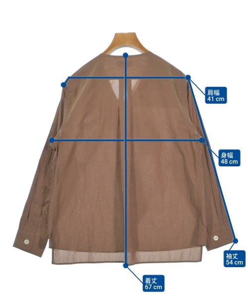 MARGARET HOWELL（マーガレットハウエル）カジュアルシャツ 茶 サイズ:1(S位) レディース/2200635030061